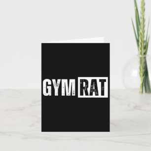 Carte Gym Rat Drôle Exercice de musculation