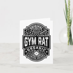 Carte Gym Rat Vintage Whiskey Étiquette Bodybuilding Gym