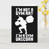 Carte Gym Rat vs Gym Unicorn - Drôle Inspiration d'entra (Fleur jaune)