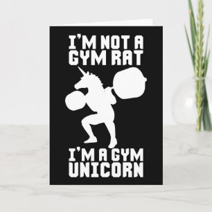 Carte Gym Rat vs Gym Unicorn - Drôle Inspiration d'entra