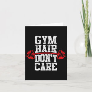 Carte Gymnase Poids Lifting Bodybuilding Gym Cheveux D