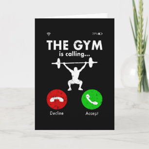 Carte Gymnase Powerlifting Bodybuilding Dire Cadeau