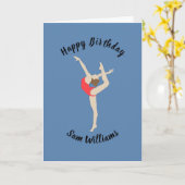 Carte Gymnaste féminine (Fleur jaune)