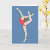 Carte Gymnaste féminine (Fleur jaune)