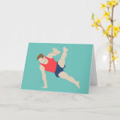 Carte Gymnaste masculin (Fleur jaune)