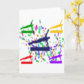 CARTE GYMNASTIQUE (Fleur jaune)