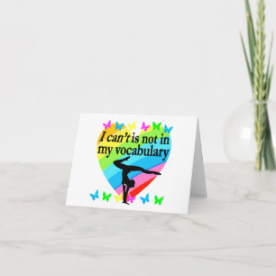 CARTE GYMNASTIQUE FILLE DESIGN INSPIRATIONNEL