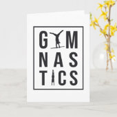Carte Gymnastique Gymnaste Unven Bars Hopper Acrobat Mat (Fleur jaune)