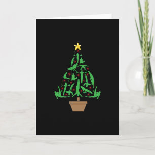 Carte Gymnastique Masculine Sapin de Noël