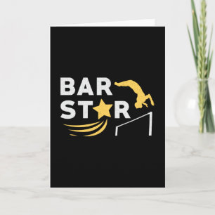 Carte Gymnastique Unven Bar Star Acrobat Mat Gymnaste