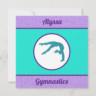 Carte Gymnastique violet / Turquoise Plat