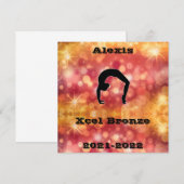 Carte Gymnastique Xcel Bronze (Devant / Derrière)