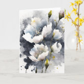 Carte Gypsophile - Fleurs aquarelle (Fleur jaune)