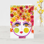 Carte Gypsy Garden Girl Lily - Note Card (Fleur jaune)