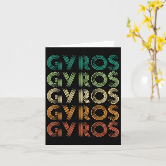 Carte Gyros Grèce pied grec Malaka (Fleur jaune)