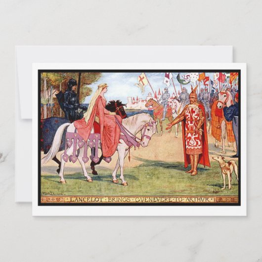 Carte H J Ford Illustration Vintage Lancelot (Devant)