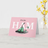Carte "H pour JAMBON" | Conception de l'alphabet (Fleur jaune)