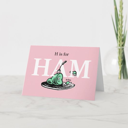 Carte "H pour JAMBON" | Conception de l'alphabet (Devant)