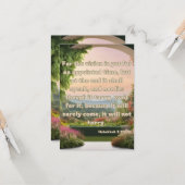 Carte Habakkuk 2:3 KJV Bible Verse Pic Grey Card (Devant/Arrière en situation)