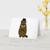 Carte Habille Groundhog (Fleur jaune)