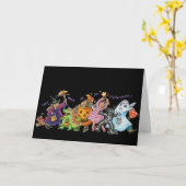 Carte Habille-toi pour Halloween (Fleur jaune)