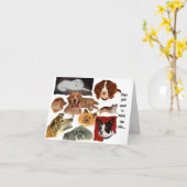 Carte Habitudes amusantes des chiens dans les chats (Fleur jaune)