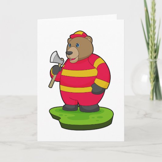 Carte Hache de pompier d'ours (Devant)