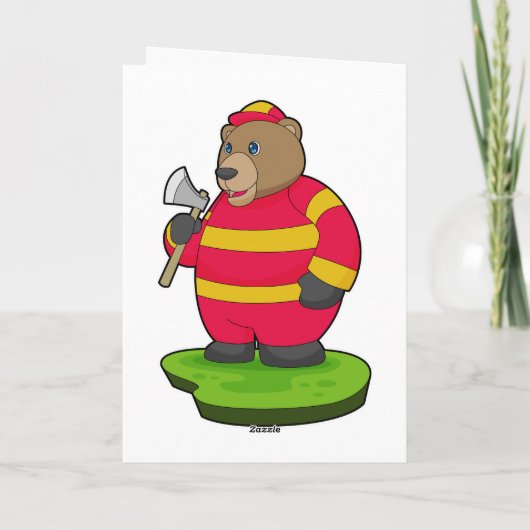 Carte Hache de pompier ours (Dos)