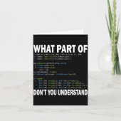 Carte Hacker Computer Programmer Apparel Coding What Par (Devant)