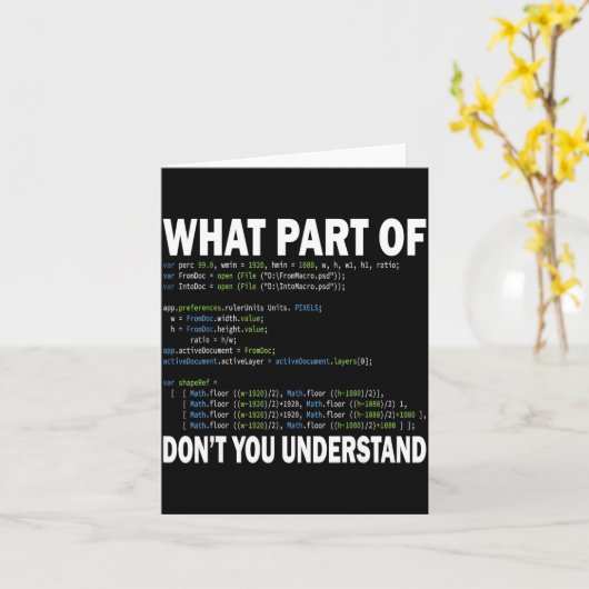 Carte Hacker Computer Programmer Apparel Coding What Par (Fleur jaune)