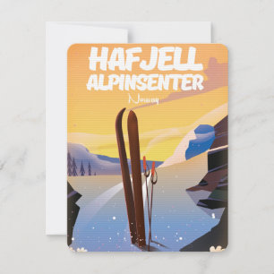 Carte hafjell alpinsenter Norvège belle affiche de ski.