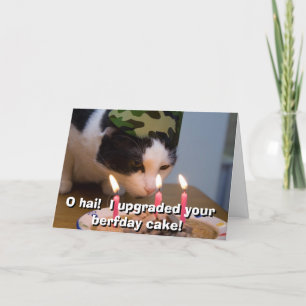 Carte Hai d'O ! J'ai amélioré votre gâteau berfday