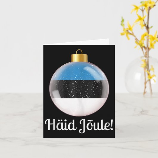 Carte Haid Joule Joyeux Noël Estonien Häid Jõule (Fleur jaune)