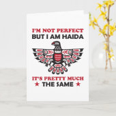 Carte Haida Eagle Haida Nation Native Pride Idées cadeau (Fleur jaune)