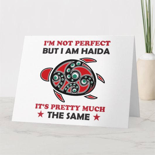 Carte Haida Turtle Haida First Nation Native Pride (Devant)