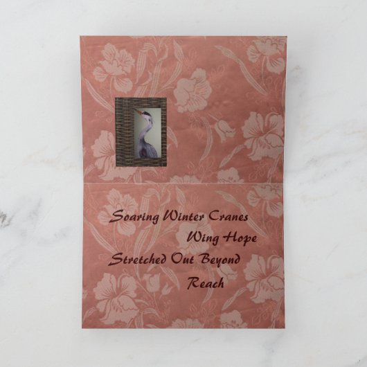 Carte Haiku cranes (Intérieur)