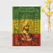Carte Haile Selassie Greeting Card (Fleur jaune)