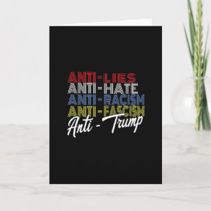 Carte Haïr les mensonges et le fascisme de Trump Résiste
