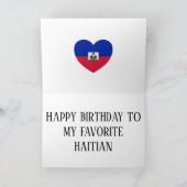 Carte Haïti Drapeau patriotique Anniversaire (Intérieur)