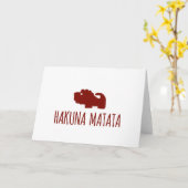 Carte Hakuna Matata Lion (Fleur jaune)