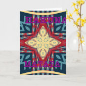 Carte Hakuna Matata Texte Hope Art Abstrait Design d'imp (Fleur jaune)