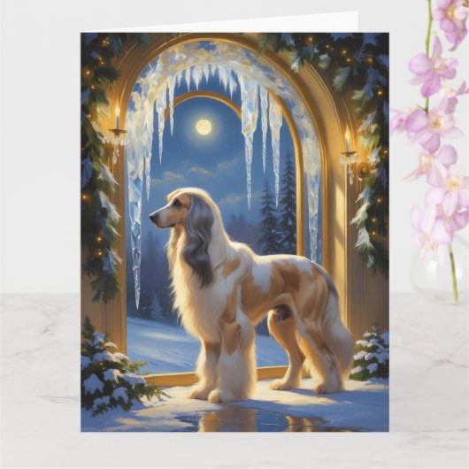 Carte Hal Afghan Avec Fête De Noël (Orchidée)