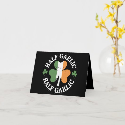 Carte Half Gaelic Half Garlic Irlandais Italien St. Patr (Fleur jaune)