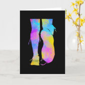 Carte Half Marathon Runner Sprinting Triathlon (Fleur jaune)