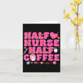 Carte Half Nurse Half Coffee Nurse (Fleur jaune)