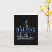 Carte Halifax Nouvelle-Écosse Conception Vintage des voi (Fleur jaune)