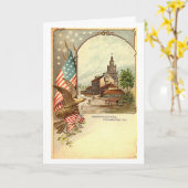 Carte Hall de l'Indépendance Vintage (Fleur jaune)
