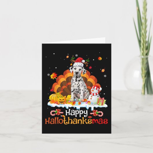 Carte HalloMerciMas Halloween Thanksgiving Noël Da (Devant)