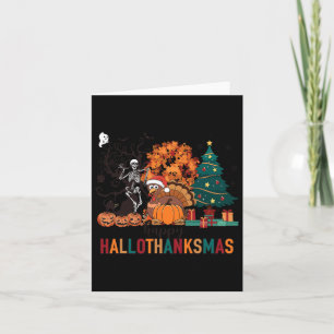 Carte Hallothanksmas Costume d'Halloween Thanksgiving No