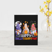 Carte Hallothanksmas Gnomes Halloween Thanksgiving Chris (Fleur jaune)